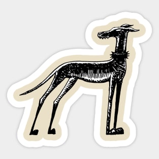 Greyhound guards and watch your back Sticker